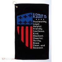 Scouting Law Us America Flag Scouting Law Gift Golf Towel thumb 0