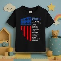 Scouting Law Us America Flag Scouting Law Gift Toddler T-Shirt thumb 3
