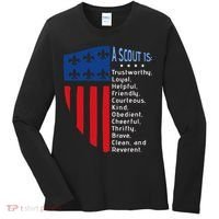 Scouting Law Us America Flag Scouting Law Gift Women's Long Sleeve Shirt thumb 0