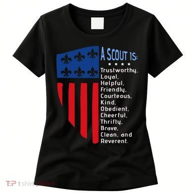 Scouting Law Us America Flag Scouting Law Gift Women's T-Shirt
