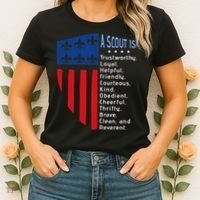 Scouting Law Us America Flag Scouting Law Gift Women's T-Shirt thumb 2