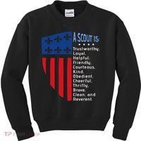 Scouting Law Us America Flag Scouting Law Gift Kids Sweatshirt thumb 0