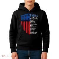 Scouting Law Us America Flag Scouting Law Gift Kids Hoodie thumb 4