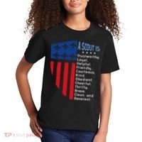 Scouting Law Us America Flag Scouting Law Gift Kids T-Shirt thumb 2