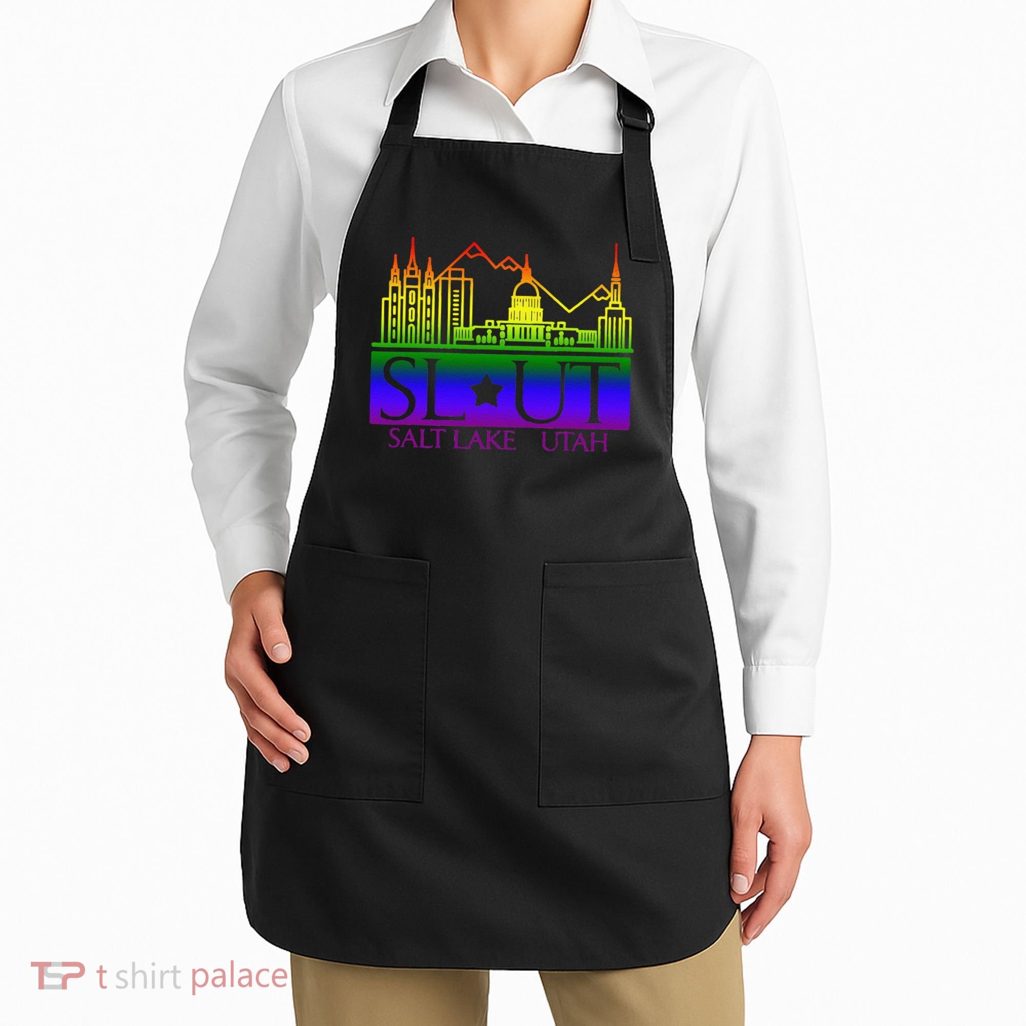 Salt Lake Utah SlUt Lgbtq Funny Apron