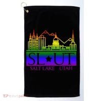 Salt Lake Utah SlUt Lgbtq Funny Golf Towel thumb 0