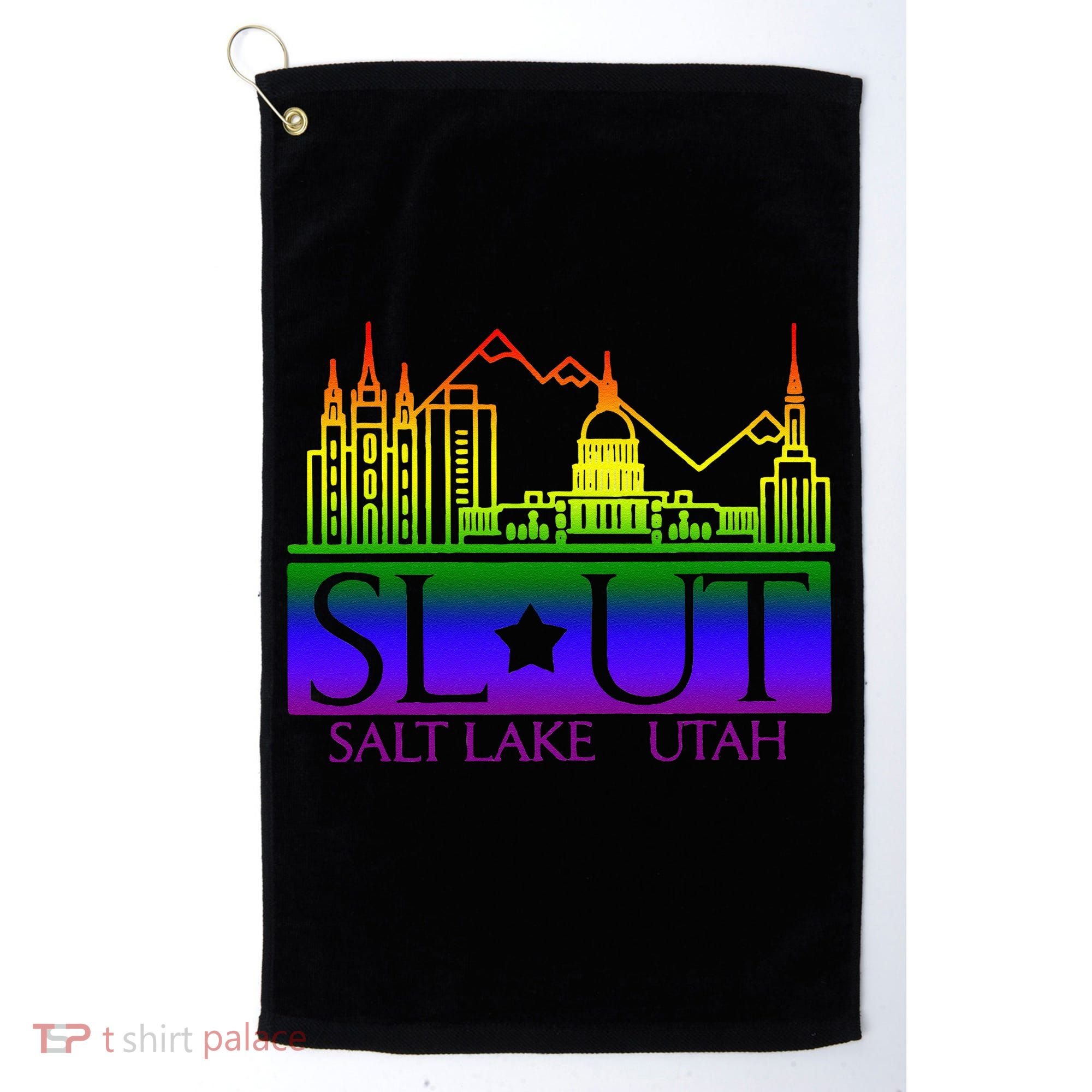 Salt Lake Utah SlUt Lgbtq Funny Golf Towel