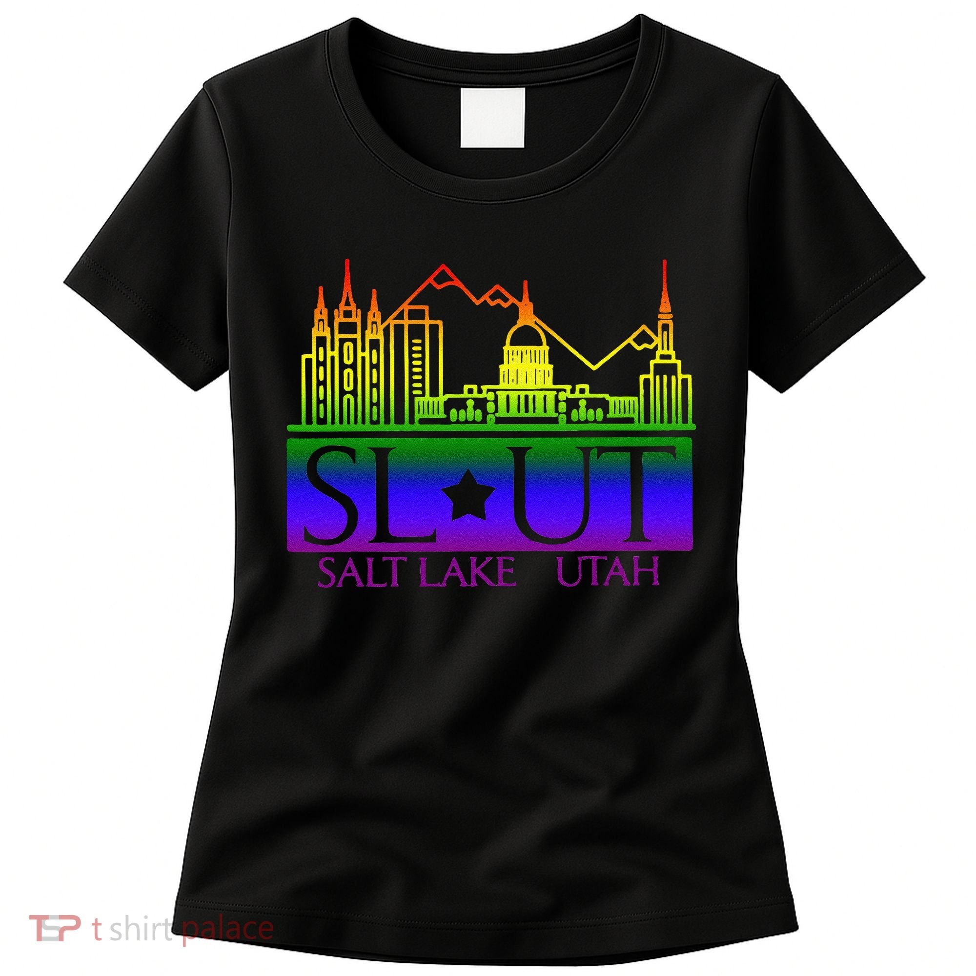 Salt Lake Utah SlUt Lgbtq Funny Women's T-Shirt