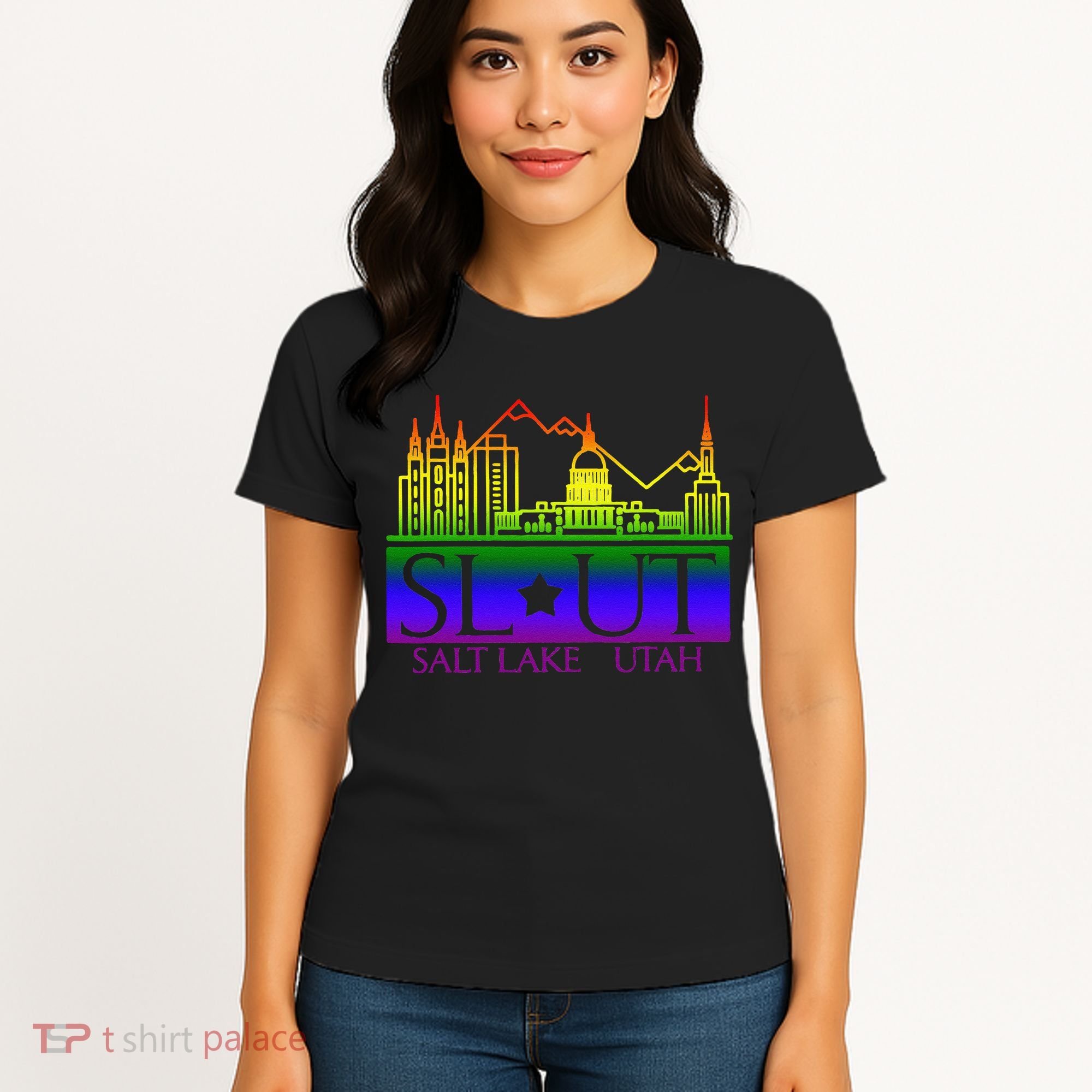 Salt Lake Utah SlUt Lgbtq Funny Women's T-Shirt