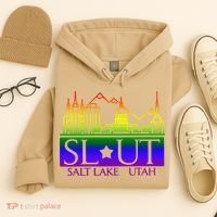 Salt Lake Utah SlUt Lgbtq Funny Hoodie thumb 4