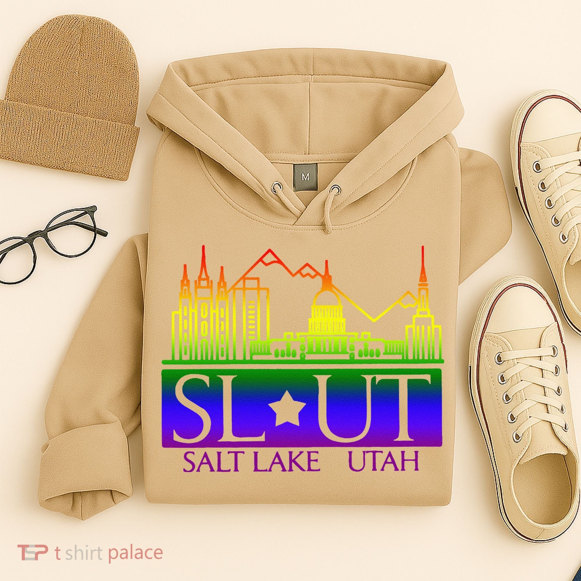 Salt Lake Utah SlUt Lgbtq Funny Hoodie