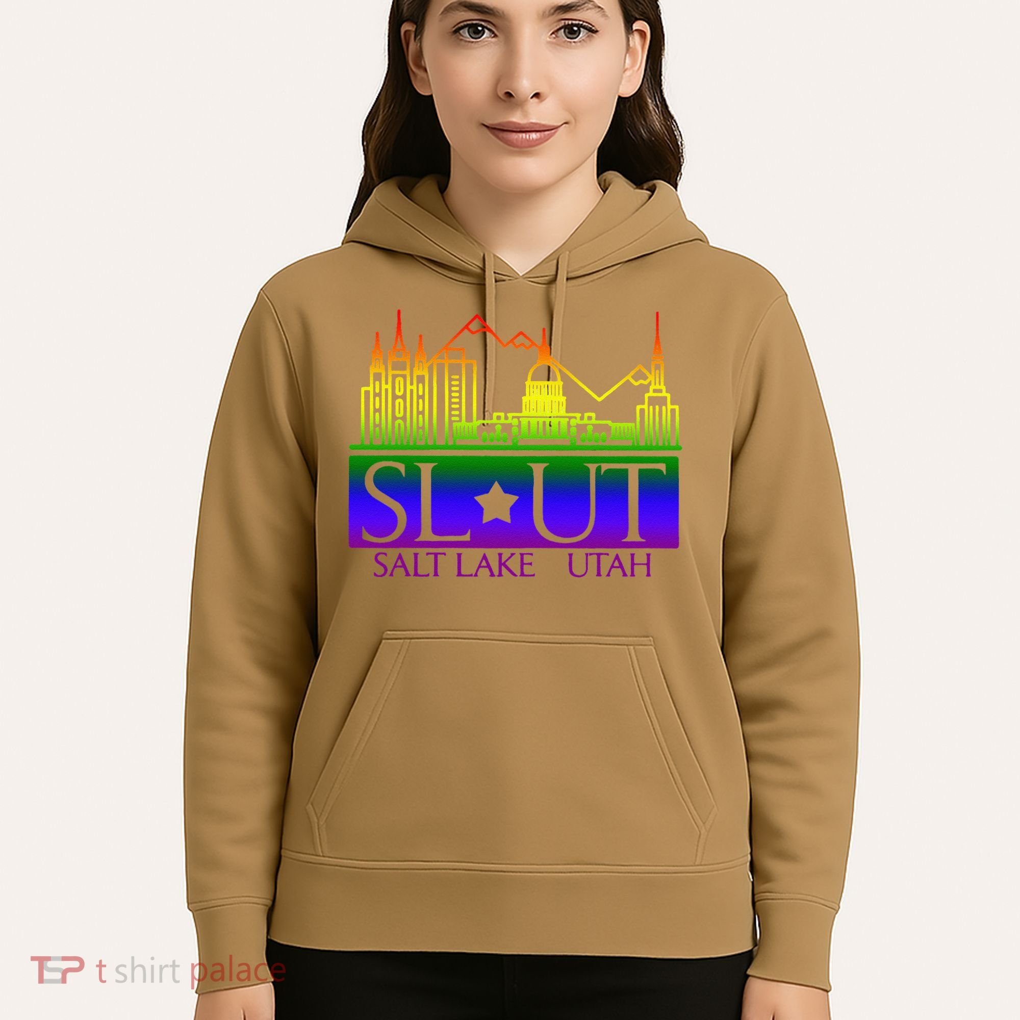 Salt Lake Utah SlUt Lgbtq Funny Hoodie