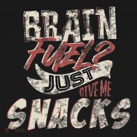 Snack LoverS Ultimate Brain Fuel Humor Women's Long Sleeve Shirt thumb 2