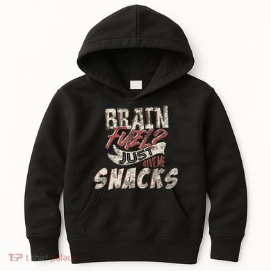 Snack LoverS Ultimate Brain Fuel Humor Kids Hoodie