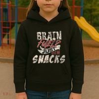 Snack LoverS Ultimate Brain Fuel Humor Kids Hoodie thumb 3
