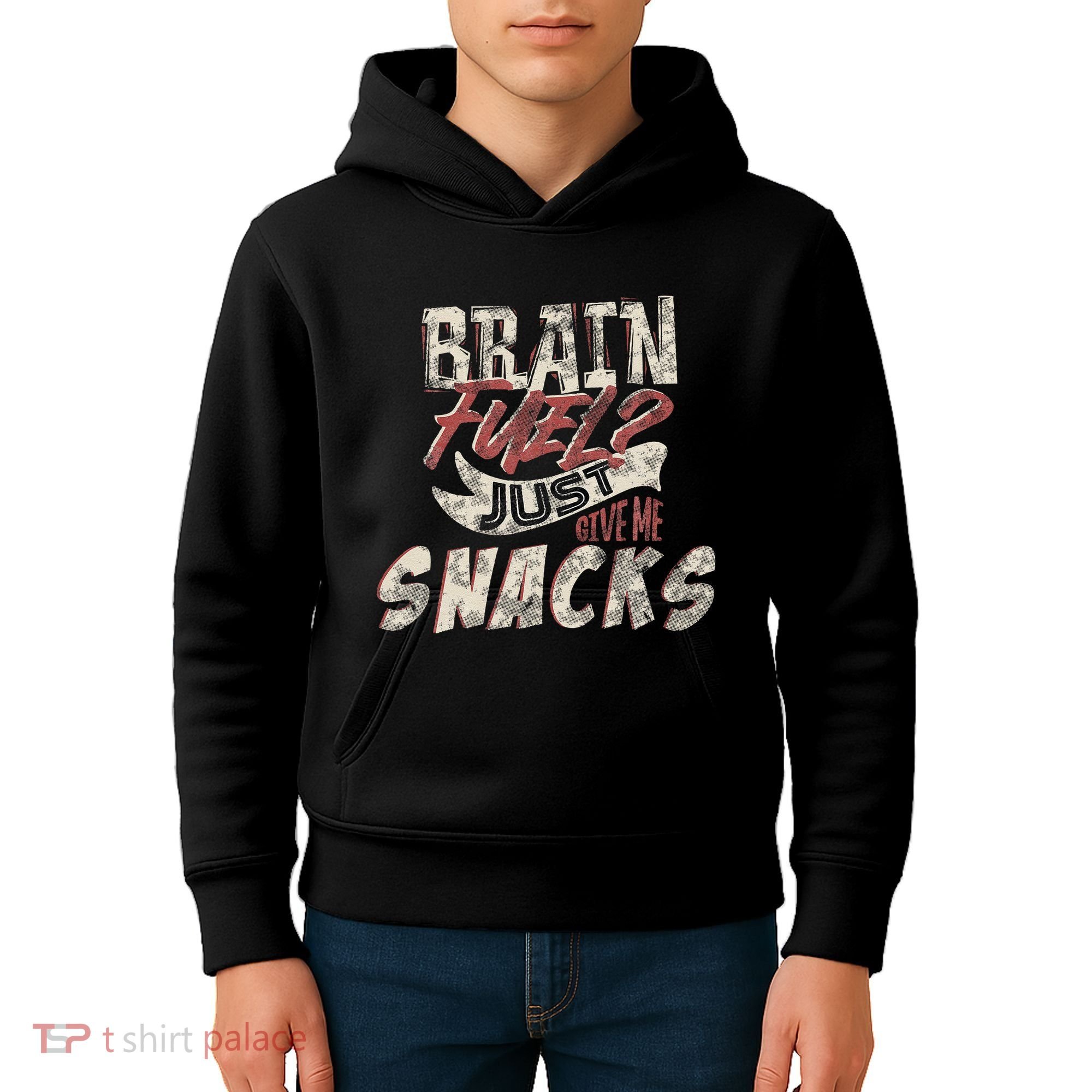 Snack LoverS Ultimate Brain Fuel Humor Kids Hoodie