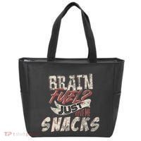 Snack LoverS Ultimate Brain Fuel Humor Tote Bag thumb 0