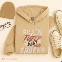 Snack LoverS Ultimate Brain Fuel Humor Hoodie thumb 4