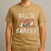Snack LoverS Ultimate Brain Fuel Humor T-Shirt thumb 3