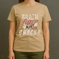 Snack LoverS Ultimate Brain Fuel Humor T-Shirt thumb 4