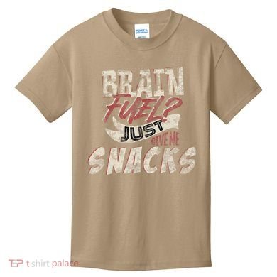 Snack LoverS Ultimate Brain Fuel Humor Kids T-Shirt