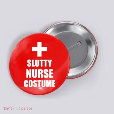 Slutty Nurse Costume Button