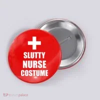 Slutty Nurse Costume Button thumb 0