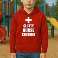 Slutty Nurse Costume Kids Hoodie thumb 2