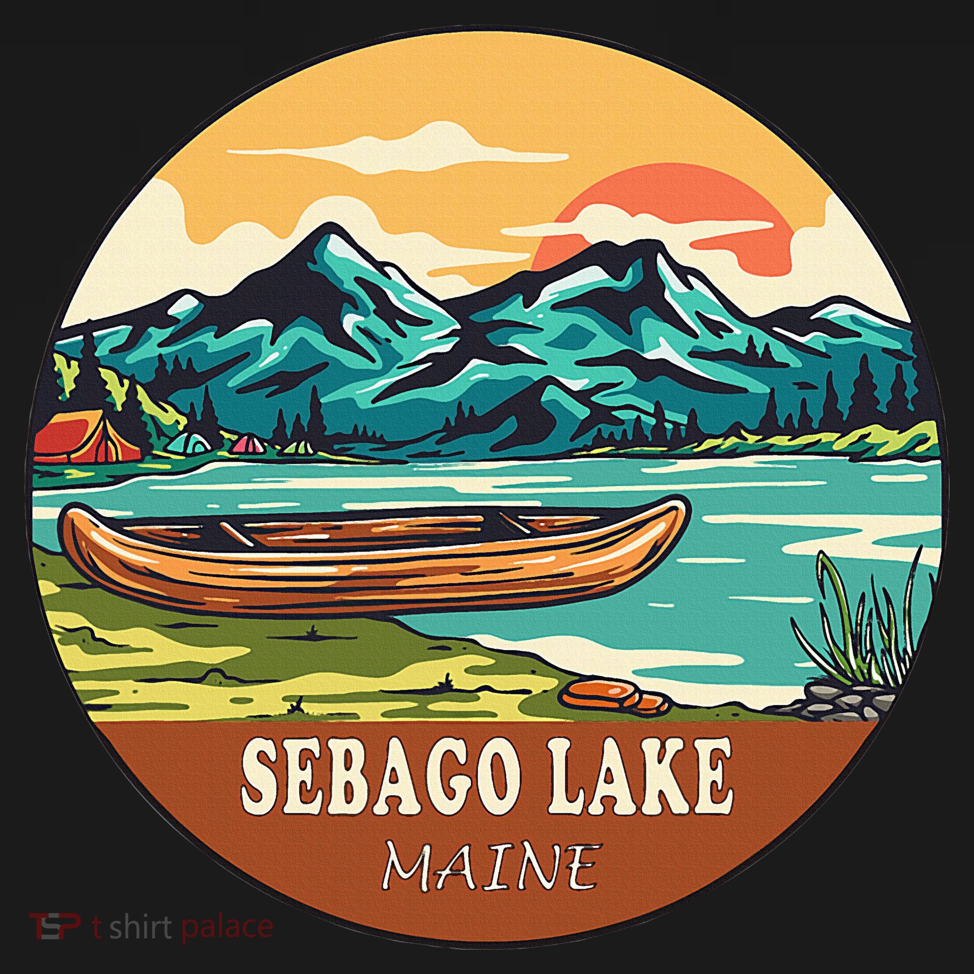 Sebago Lake Vintage Vacation Maine T-Shirt