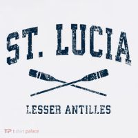 St. Lucia Vintage Nautical Paddles Sports Oars T-Shirt thumb 7