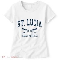 St. Lucia Vintage Nautical Paddles Sports Oars Women's T-Shirt thumb 0