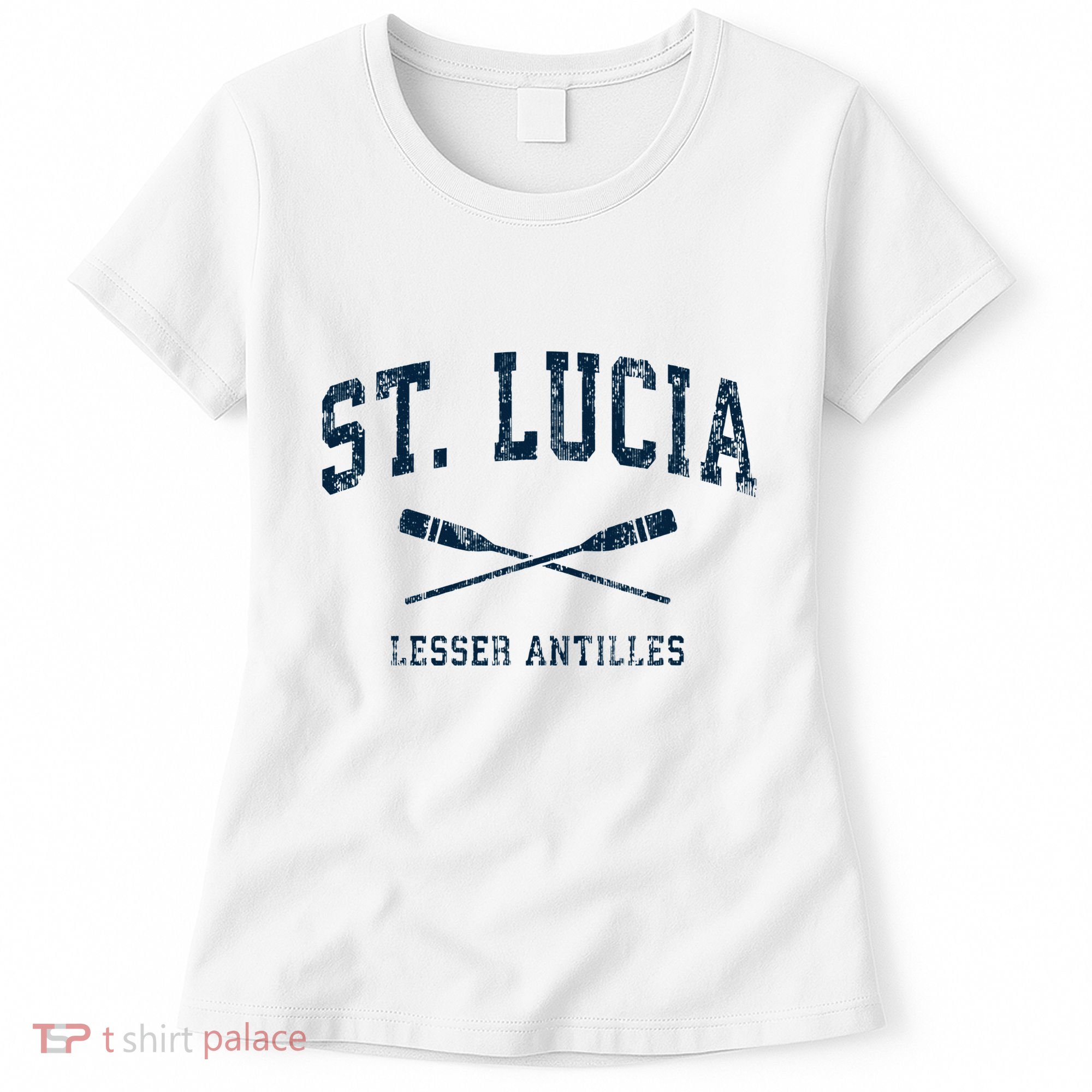St. Lucia Vintage Nautical Paddles Sports Oars Women's T-Shirt