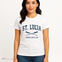 St. Lucia Vintage Nautical Paddles Sports Oars Women's T-Shirt thumb 4