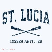 St. Lucia Vintage Nautical Paddles Sports Oars Women's T-Shirt thumb 6