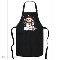 Snowman Love Wine Drink Lady Cool Snow Christmas Apron thumb 0