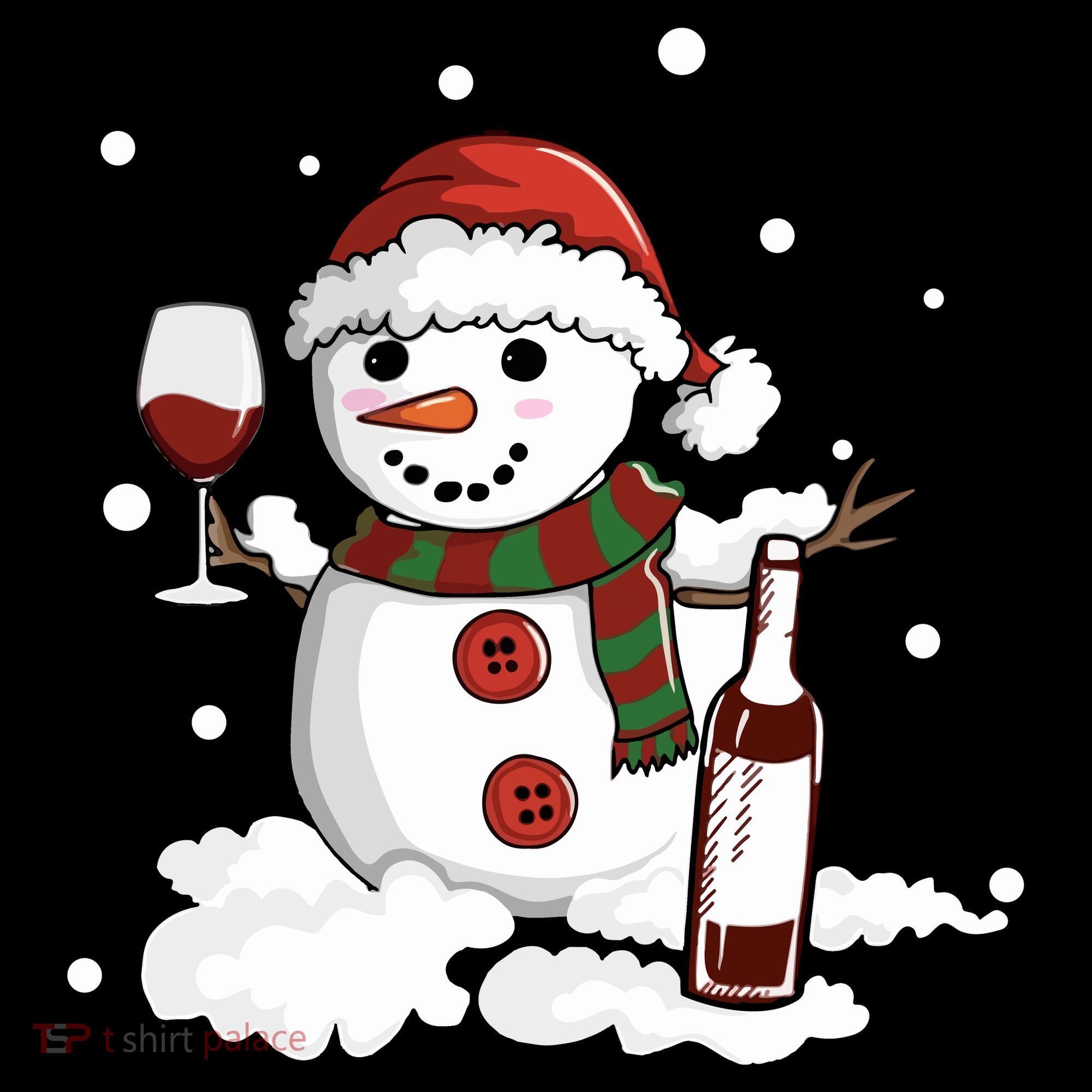 Snowman Love Wine Drink Lady Cool Snow Christmas Coffee Mug