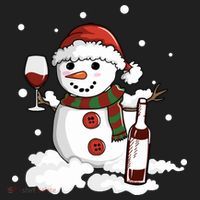 Snowman Love Wine Drink Lady Cool Snow Christmas Tumbler thumb 3