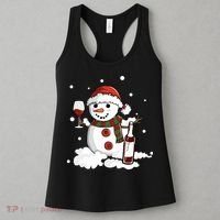 Snowman Love Wine Drink Lady Cool Snow Christmas Women's Tank Top thumb 3