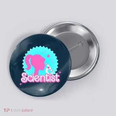 Scientist Lab Week Girl Tech Button