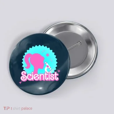 Scientist Lab Week Girl Tech Button