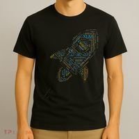 Stellar Lumens Word Cloud Alt Colors Crypto T-Shirt thumb 3