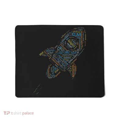 Stellar Lumens Word Cloud Alt Colors Crypto Mousepad
