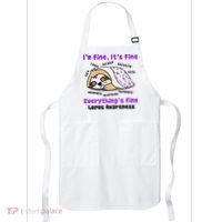 Sloth Lupus Warrior I'm Fine It's Fine Everything's Fine Invisible Illness Apron thumb 0