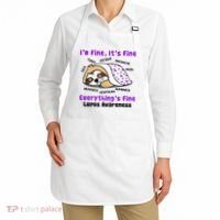Sloth Lupus Warrior I'm Fine It's Fine Everything's Fine Invisible Illness Apron thumb 2