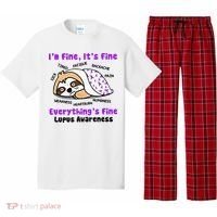 Sloth Lupus Warrior I'm Fine It's Fine Everything's Fine Invisible Illness Pajama Set thumb 0
