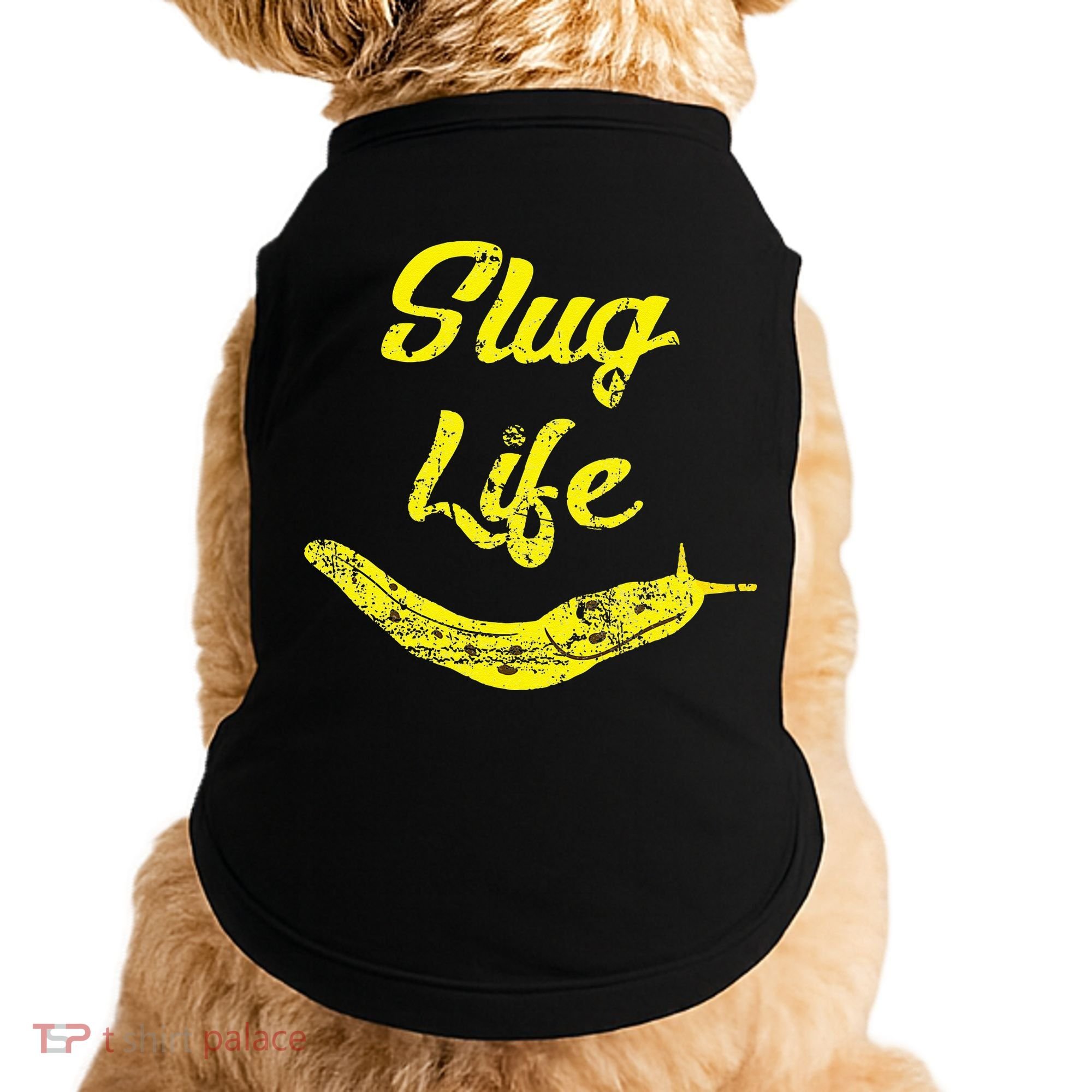 Slug Life Yellow Banana Slug Distressed Doggie Tank