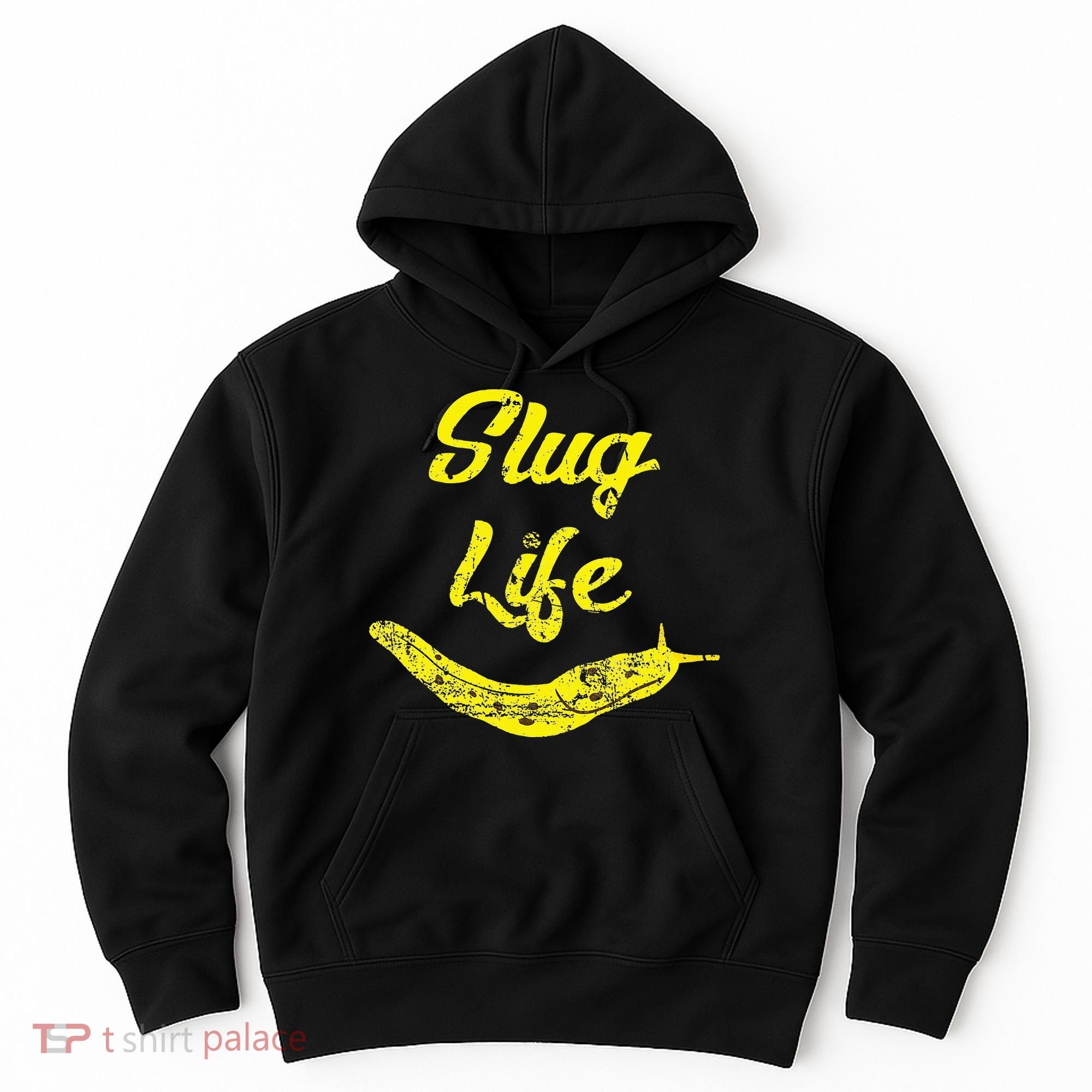 Slug Life Yellow Banana Slug Distressed Hoodie