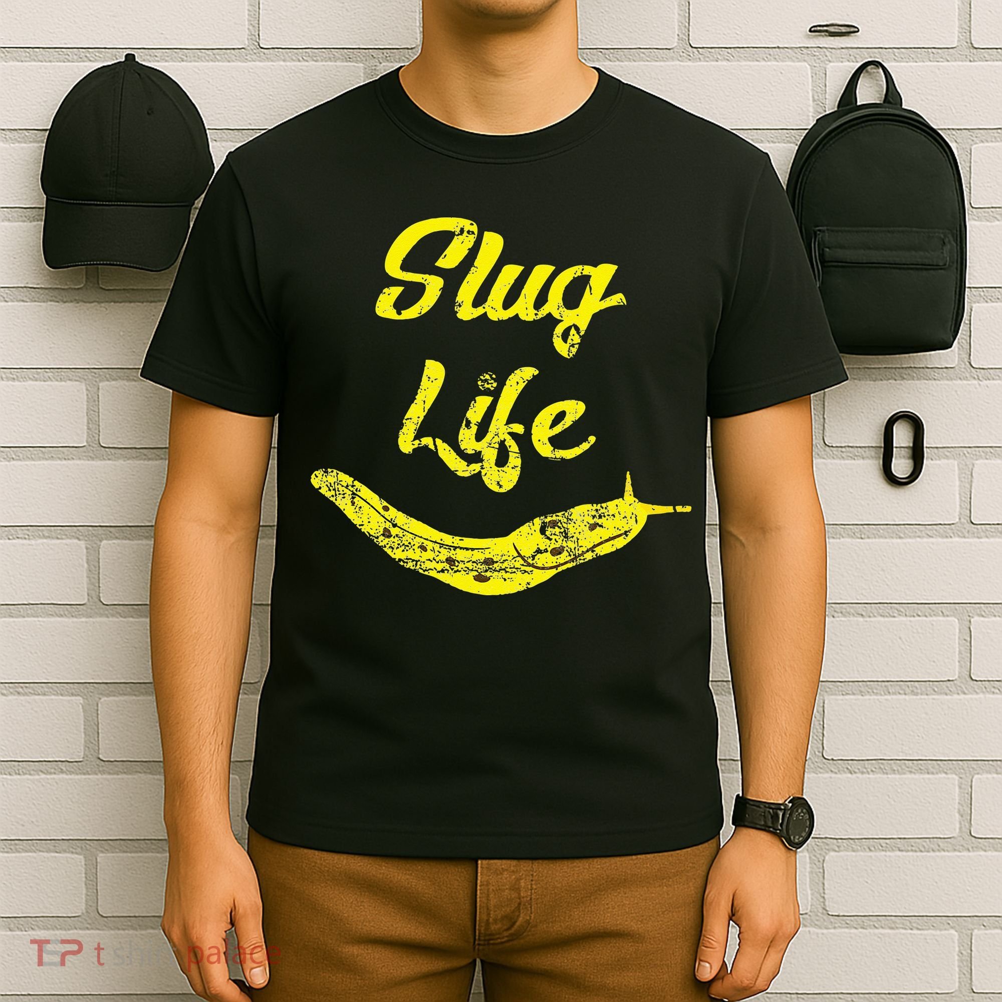 Slug Life Yellow Banana Slug Distressed T-Shirt