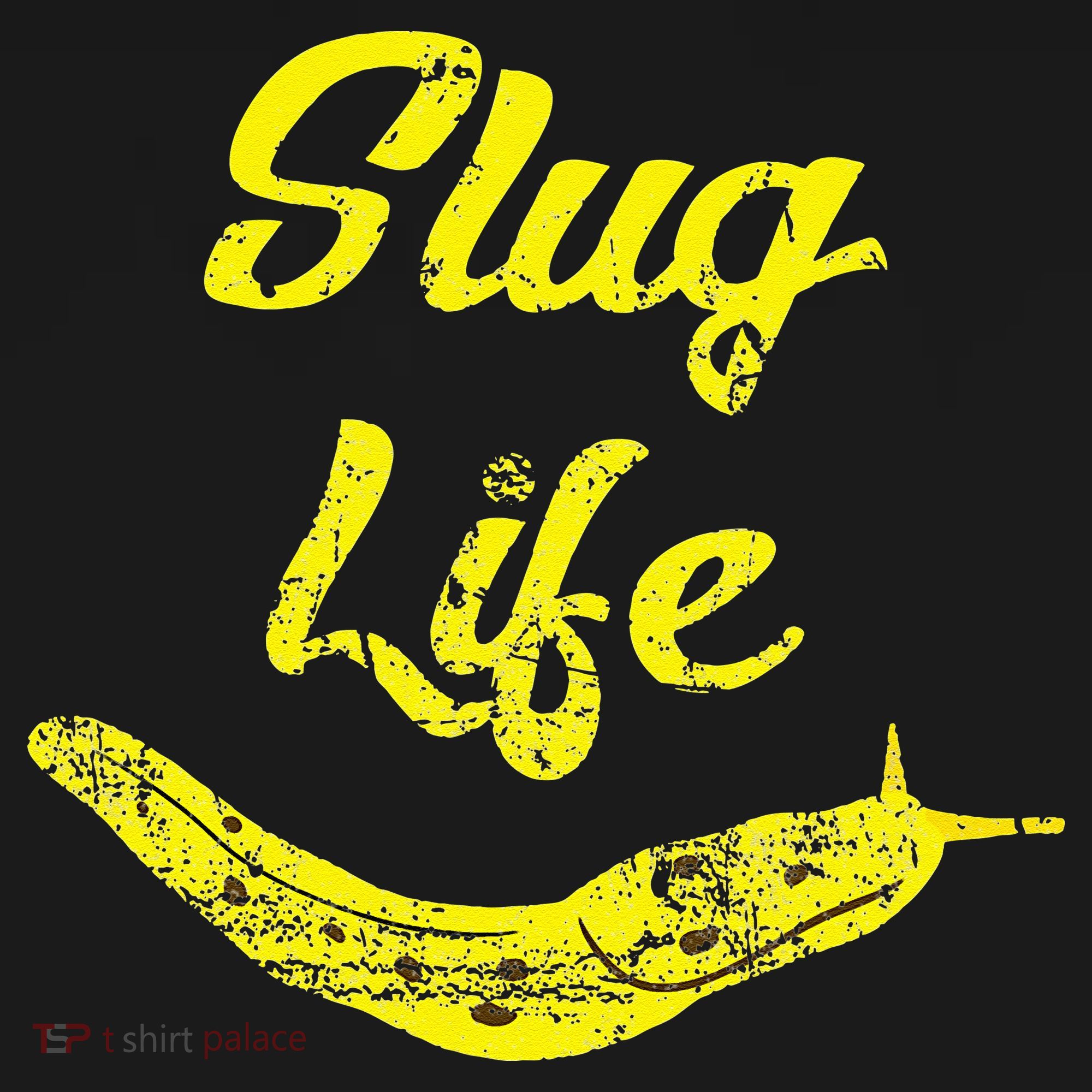 Slug Life Yellow Banana Slug Distressed T-Shirt