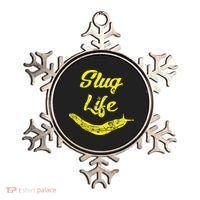 Slug Life Yellow Banana Slug Distressed Ornament thumb 0